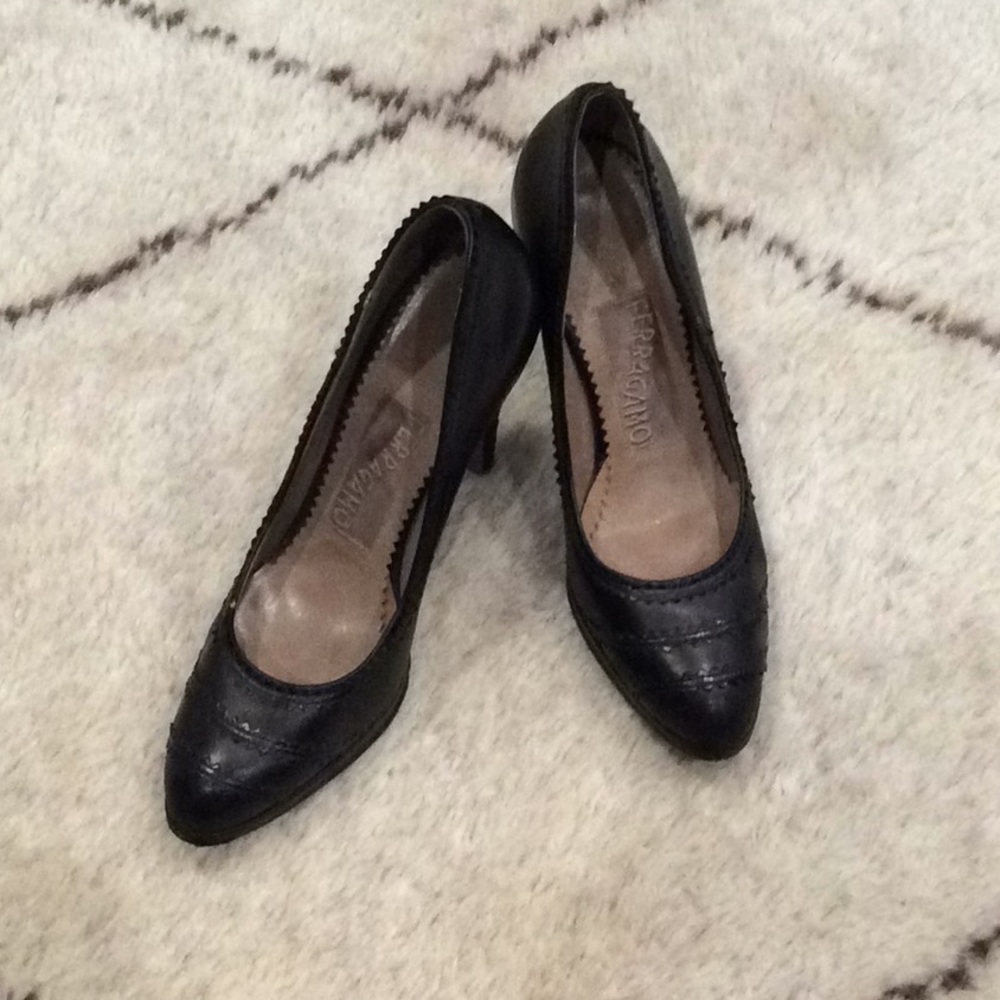 Salvatore Ferragamo black pumps